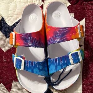 SO Multicolor Tie-Dye Sandals